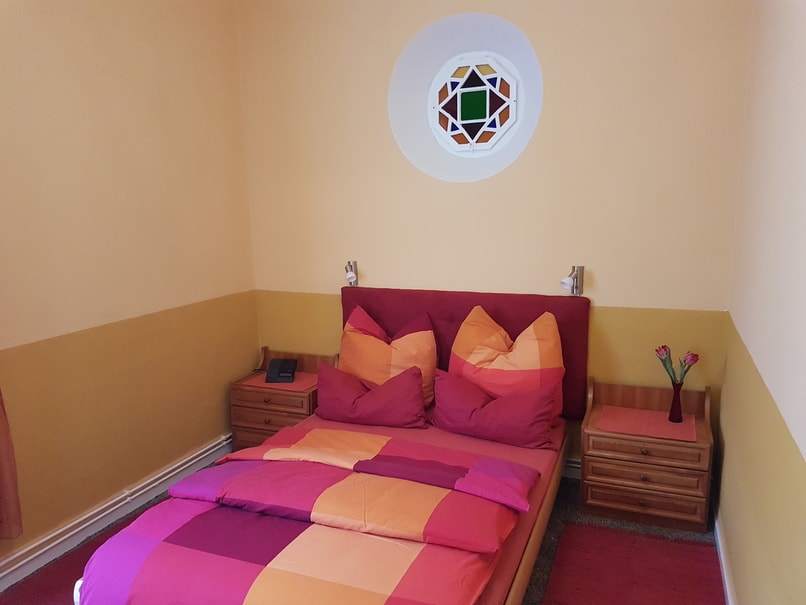 Schlafbereich Ferienwohnung Haus Salinenblick