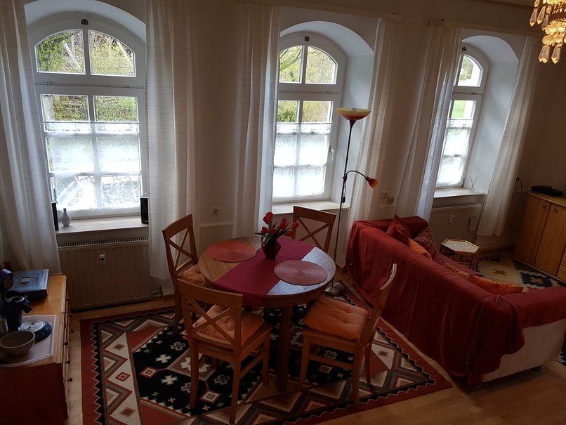 Wohnbereich Ferienwohnung Haus Salinenblick